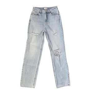 PAC SUN 90s‎ Boyfriend Jeans Light Wash Distressed Denim Size 27